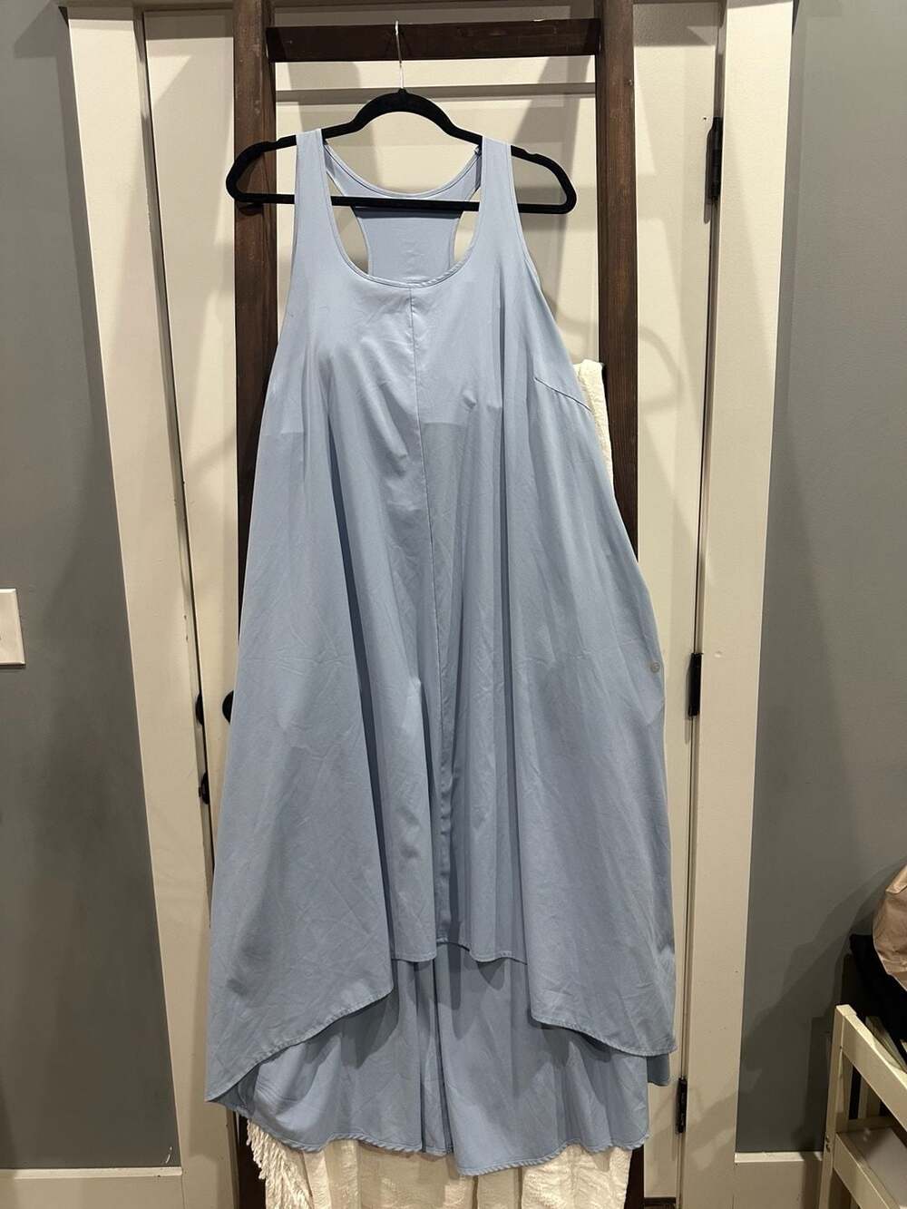 Halara Breezeful Dress Light Blue High-Low Mini